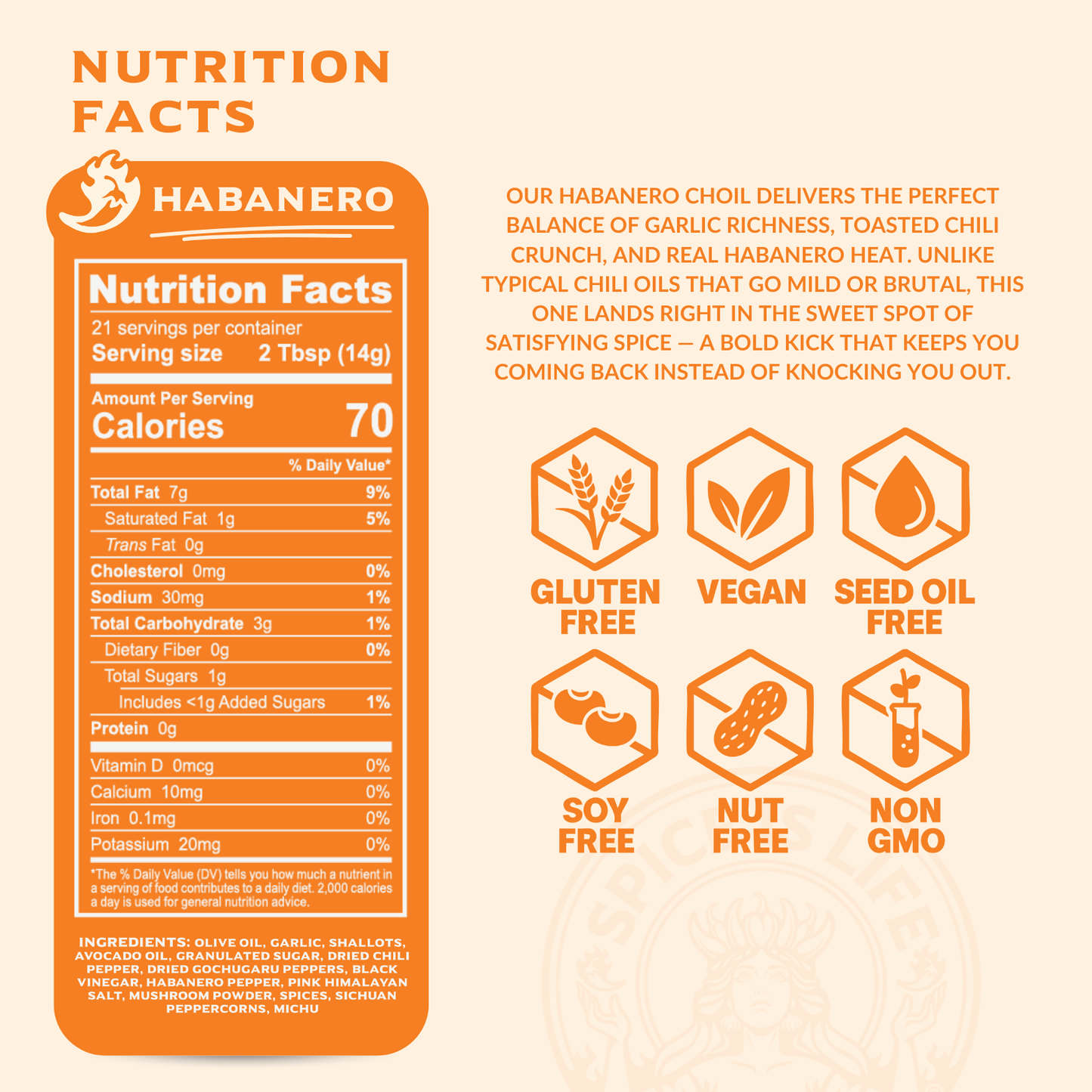 Habanero Choil - Hot - 9oz.